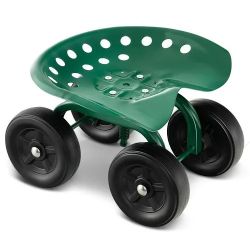 Costway 360° Swivel Garden Rolling Work Seat with Adjustable Height