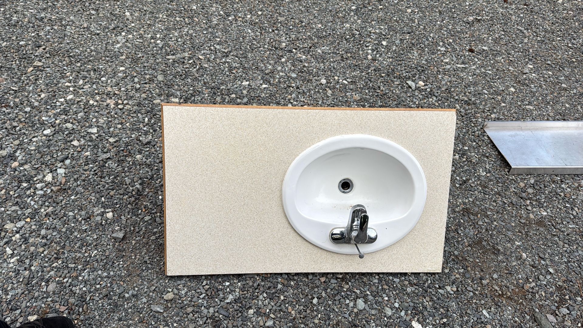 Delta Bathroom Sink, Hoses And 36” Countertop