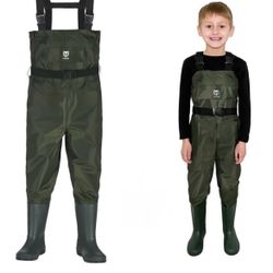 🆕 TIDEWE Chest Waders for Kids, Waterproof Youth Waders with Boot Hanger, Lightweight PVC Kids Waders with Boot for Fishing NEW Reg. List Price $47.9