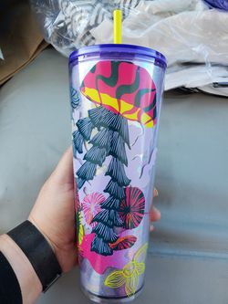 Starbucks Fall 2023 Lilac Jellyfish & Parasols 24 oz Venti Cup Tumbler