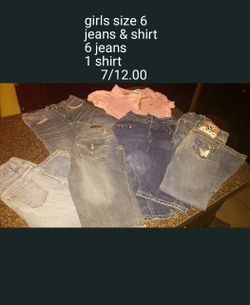 Girls size 6 jeans & shirt