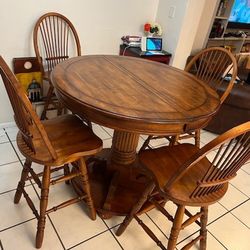 Pub Style Table- Hidden Butterfly Leaf