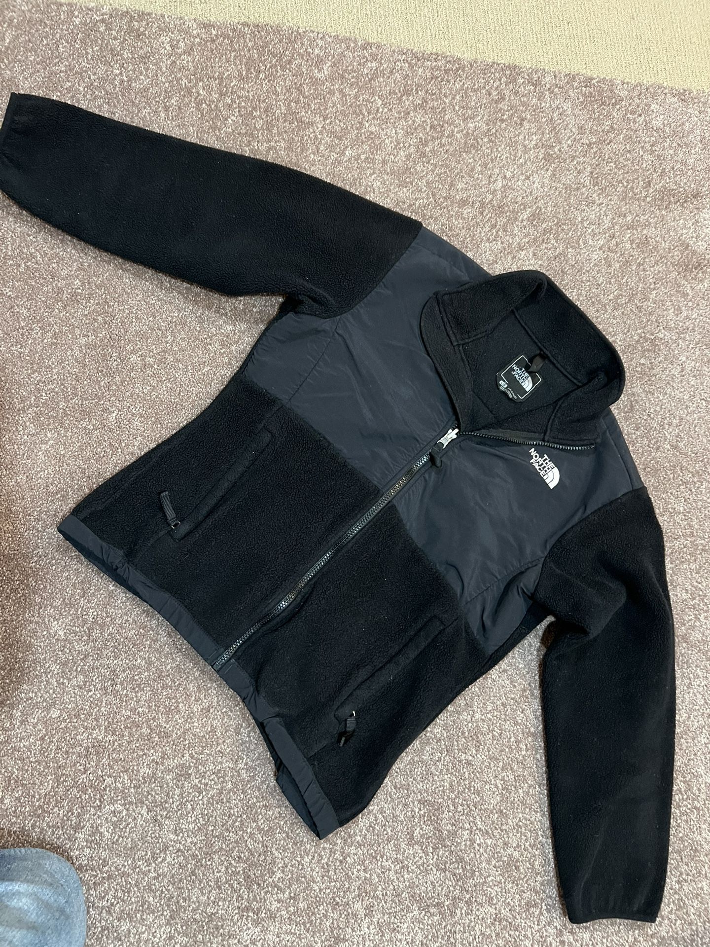 North Face Girls Large Fleece Jacket, Black