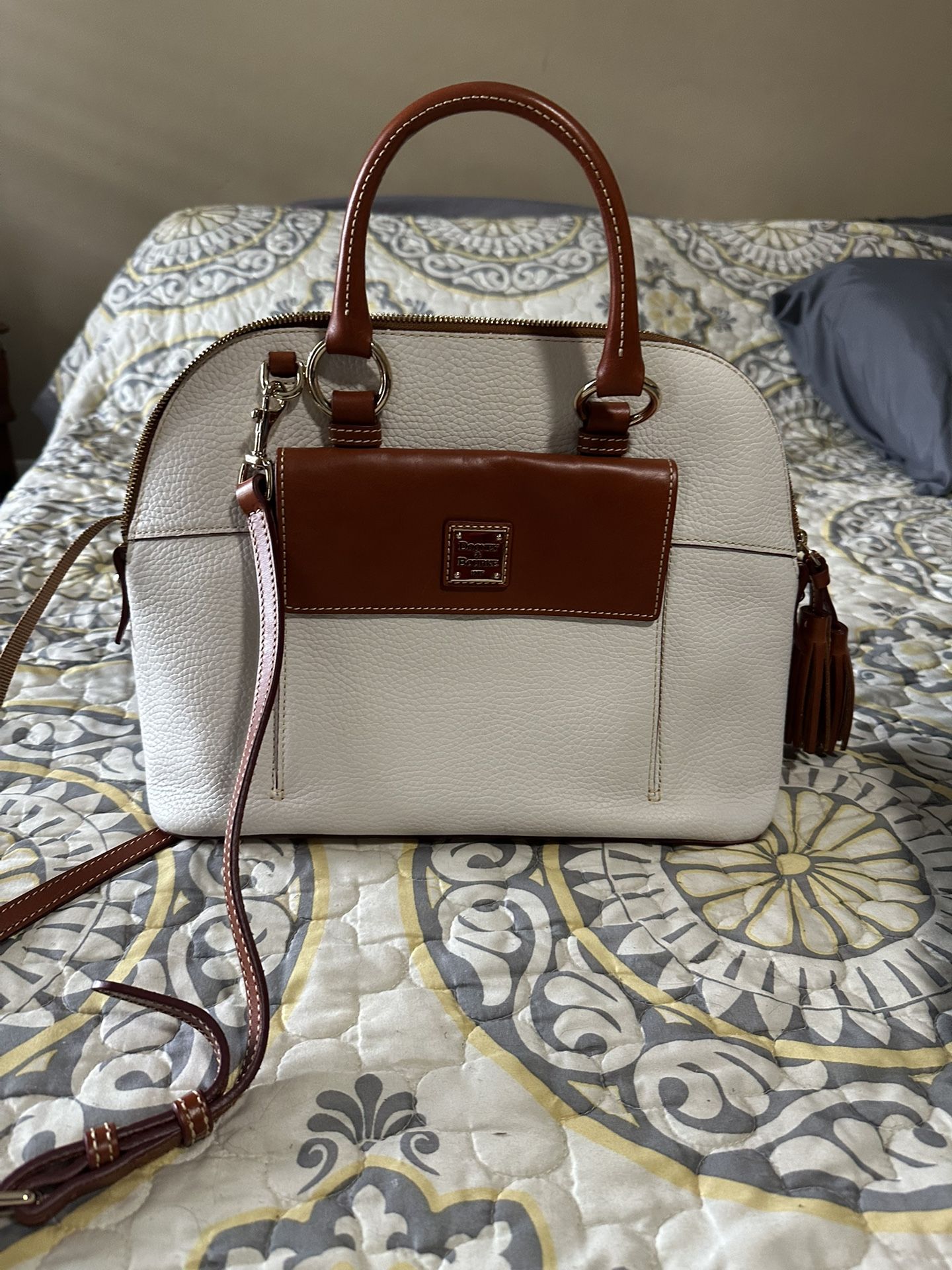 Dooney & Burke Pebble Grain Satchel and Matching Accessory Bag