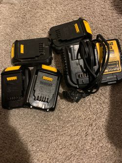 Dewalt Batteries and Charger