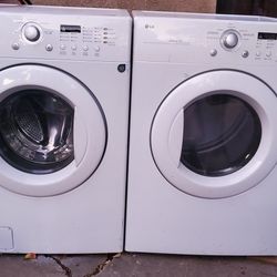 LG SET WASHER AND ELECTRIC DRYER WORKING PERFECT 