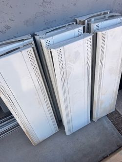 Metal shelves