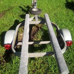 Galvanized Jet Ski Trailer. New Wheels, New Bunks, New Winch, New Jack, New Lights.  Ready To Load.  .