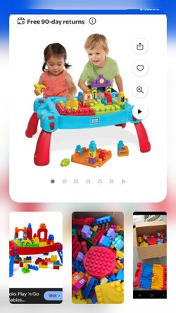 Mega Blocks Lego With Table 