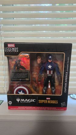 Magic the gathering captain America figure +card combo