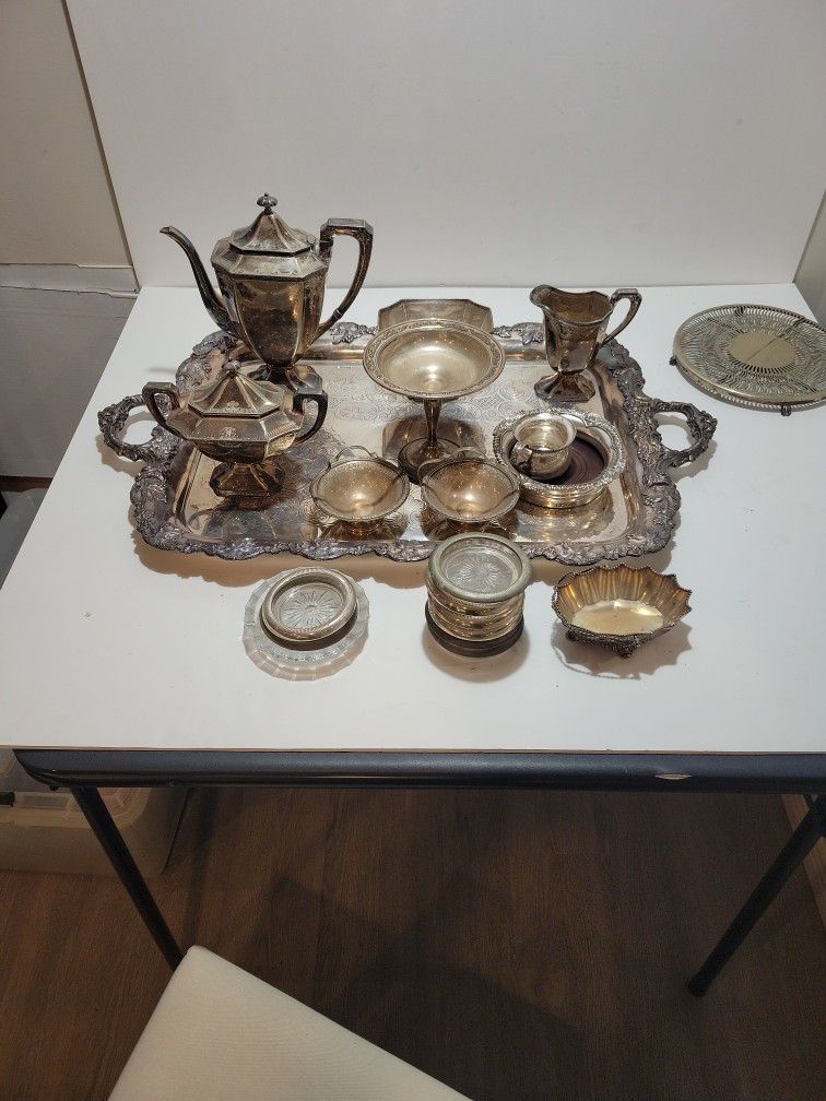 Vintage Silver Tea Set Items