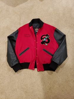 Leather and woollen Jacket