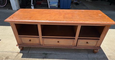 Wooden TV Stand with 3 Drawers