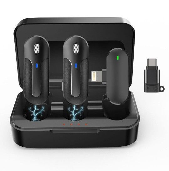 Wireless Lavalier Microphone | 48kHz | 393FT Range | Superior Noise Reduction | Compatible with iPhone, Android & Cameras | Best for Outdoor Vlogs, Yo