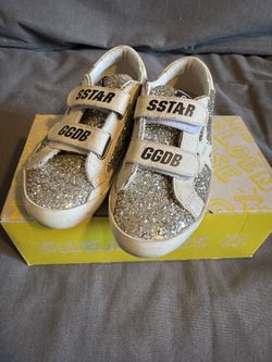 Kids Golden Goose platinum glitter Sneakers $200