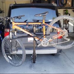 New in Box $55 Tilt Folding 2-Bike Hitch Mount Rack Bicycle Carrier for 2” Hitch w/ Straps 70 lbs Max 