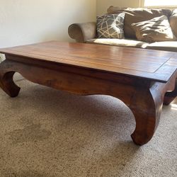 Large Sturdy Wooden Coffee Table