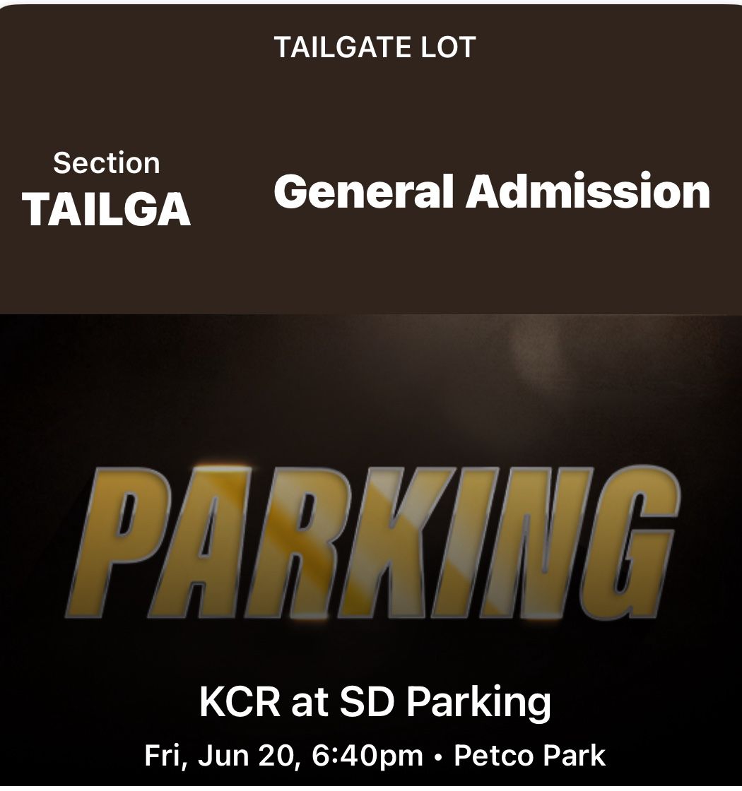 KC @ SD Series June 20th -22nd 2-AISLE SEATS