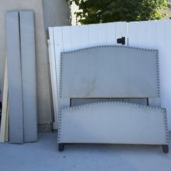 FREE Full Sized Bed frame With Tufted Backboard