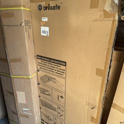 brisafe Full Length Mirror with Stand, 63"x43" Super Lightweight Glassless Home Full Floor Mirror, Oversized 0.04mm Nano-Film Gym Mirror, White