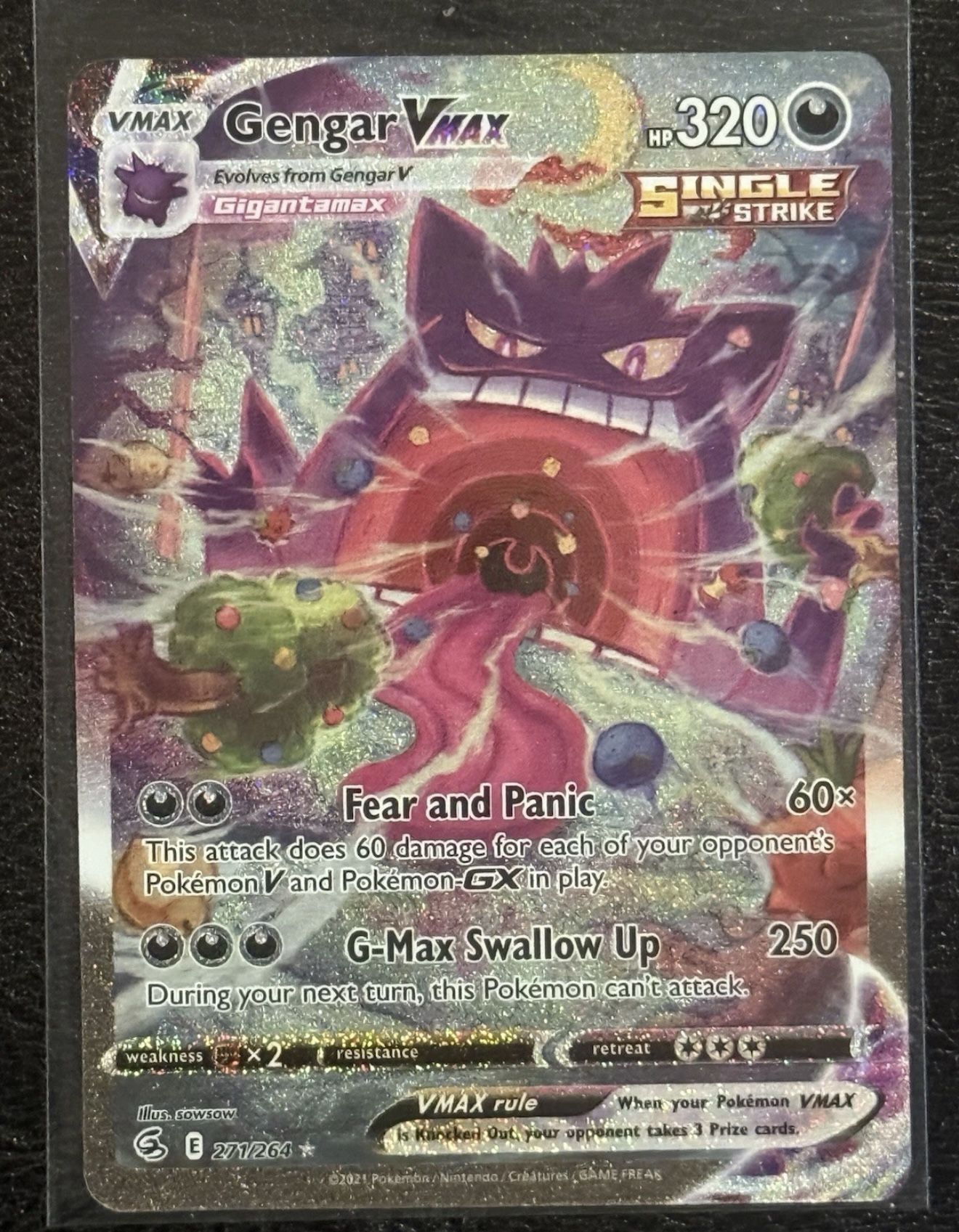 Pokemon Gengar VMAX (Alternate Art Secret) - SWSH08: Fusion Strike 