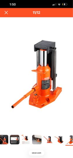 Hydraulic Toe Jack, 10 Ton On Toe Toe Jack Lift, 20 Ton On Top Lift Capacity Machine Jack, 1.2-7.5 in Toe Height, 12.6-18.9 in Top Height,
