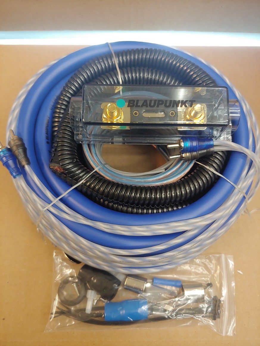 BLAUPUNKT 0 GAUGE CCA 5000W CAR AMPLIFIER INSTALL KIT ( BRAND NEW PRICE IS LOWEST INSTALL NOT AVAILABLE )