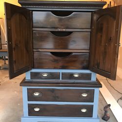 PRICE DROP -Refinished Armoire and Matching Nightstand.   