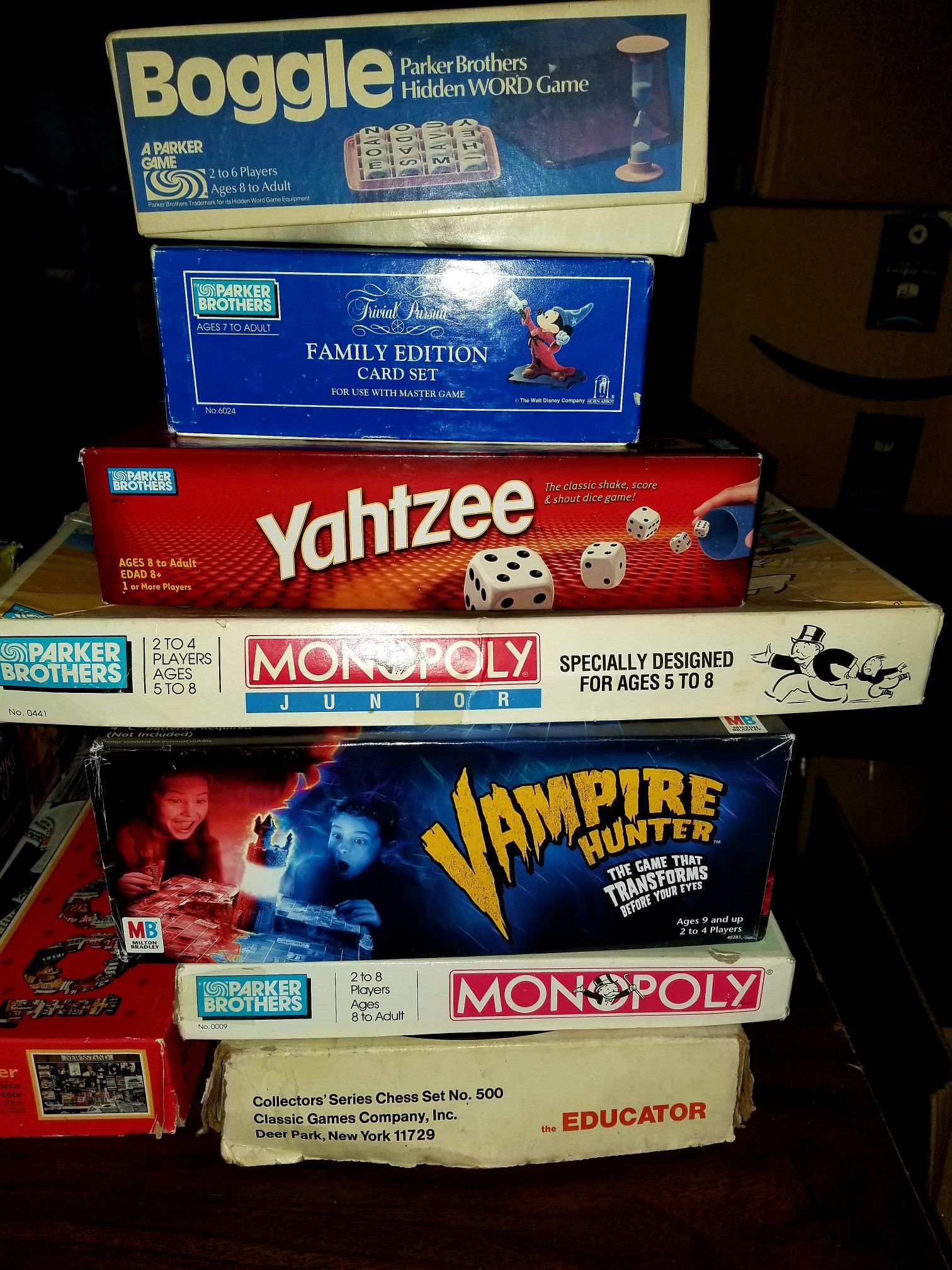 Family game night! Board games and puzzles!