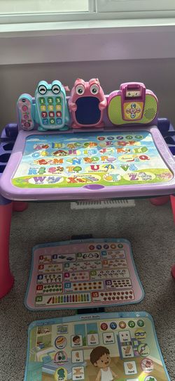 VTech Touch and Learn Activity Desk Deluxe with stool with extra activity cards