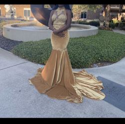 GOLD PROM DRESS