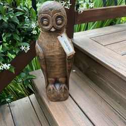 Pottery Barn Carved wood Great Owl