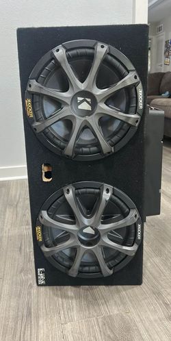Dual Kicker Subwoofers in Box
