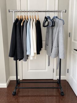 rolling metal garment rack