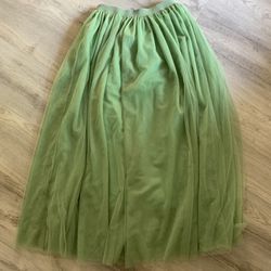 Small Mint Long Tulle Skirt 