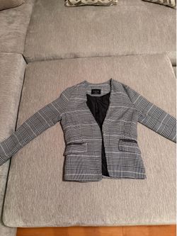 Black & White Plaid Blazer