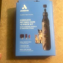 ANDIS Cordless Pet Nail Care 12 Piece Kit 