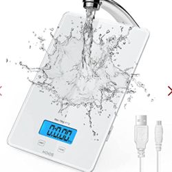 USB Rechargeable Food Scale, 33lb/15Kg Kitchen Scale Digital Weight Grams And Oz For Cooking Baking, 1g/0.1oz Precise Graduation, Waterproof Tempered 