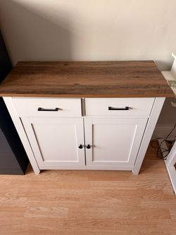 HORSTORS Farmhouse Kitchen Storage Cabinet