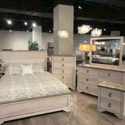 Bedroom Set ,nightstands,dresser With Mirror,chest