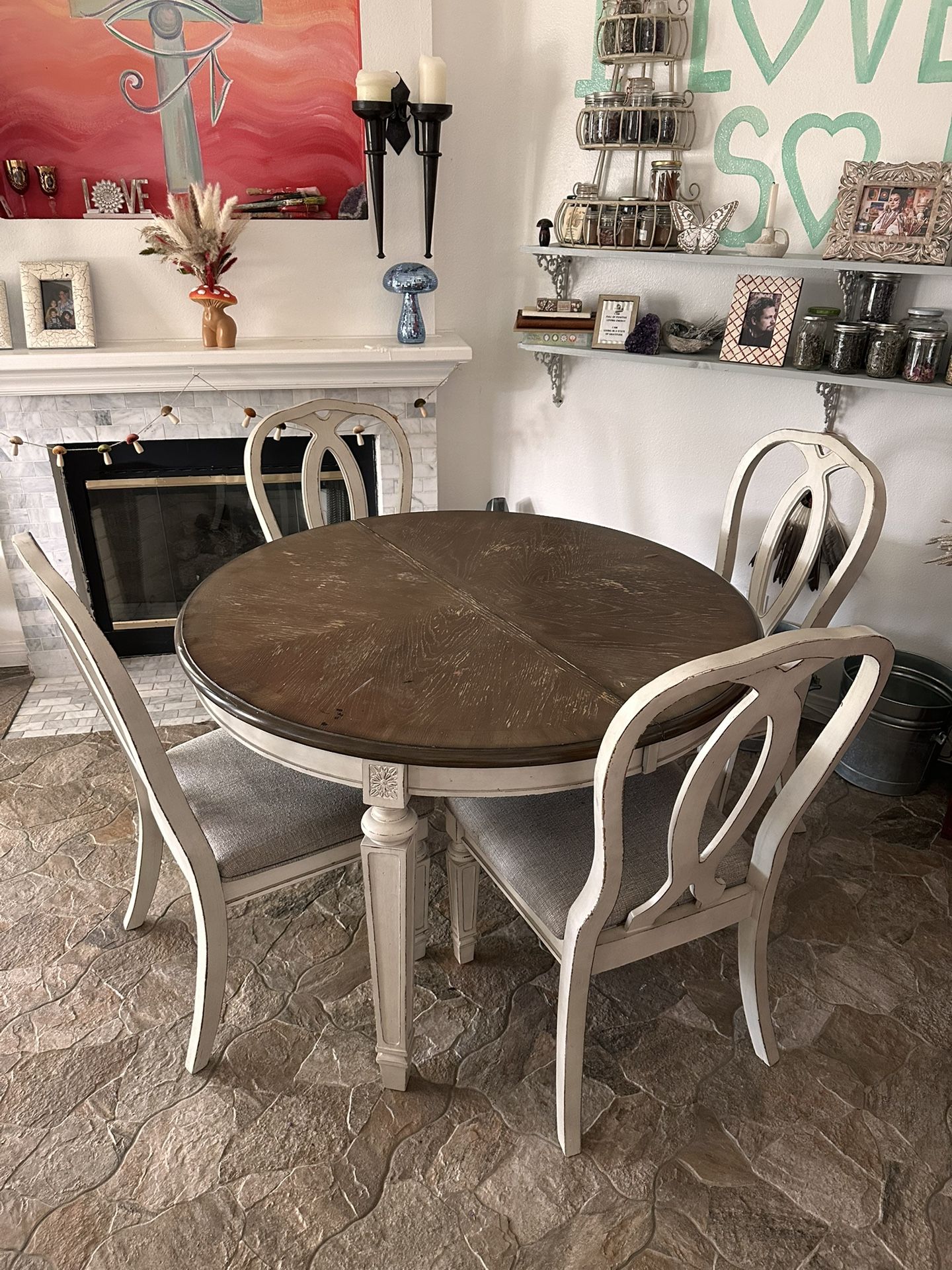 Farm Style Dining Table For 6 With Sleeve