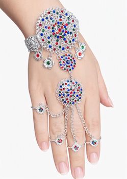 Hand Bracelet with Rings