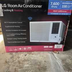 7,600 BTU 115V Window Air Conditioner Cools 330 Sq. Ft. with Heater, Remote and Dehumidifier in White