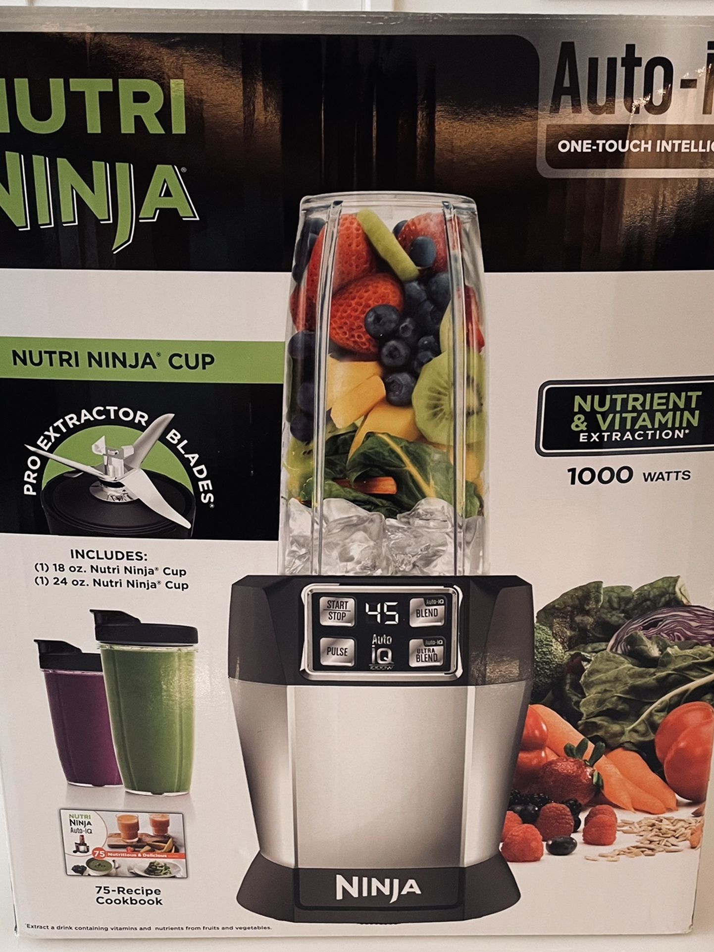 New Ninja Nutri 1000 Watt Auto-IQ Personal Blender