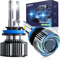 H11/H8/H9 LED Headlight Bulbs, 120W Brighter 6500K Fog Lights Car Bulb, 12000Lm DRL or Low Beam, Halogen Replacement Headlight with Fan, 99% Canbus Re