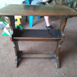 Antique Book In End Table