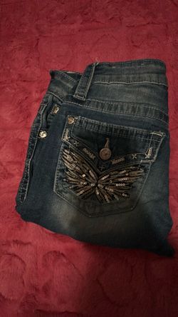 Bootcut rhinestone jeans