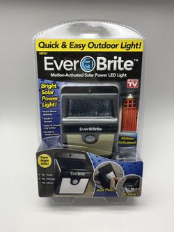 AS SEEN ON TV Ever Brite Motion-Activated Solar Power LED Light Super Bright Out