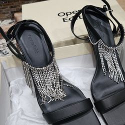 Women's Dressy High Heel Black Sandal