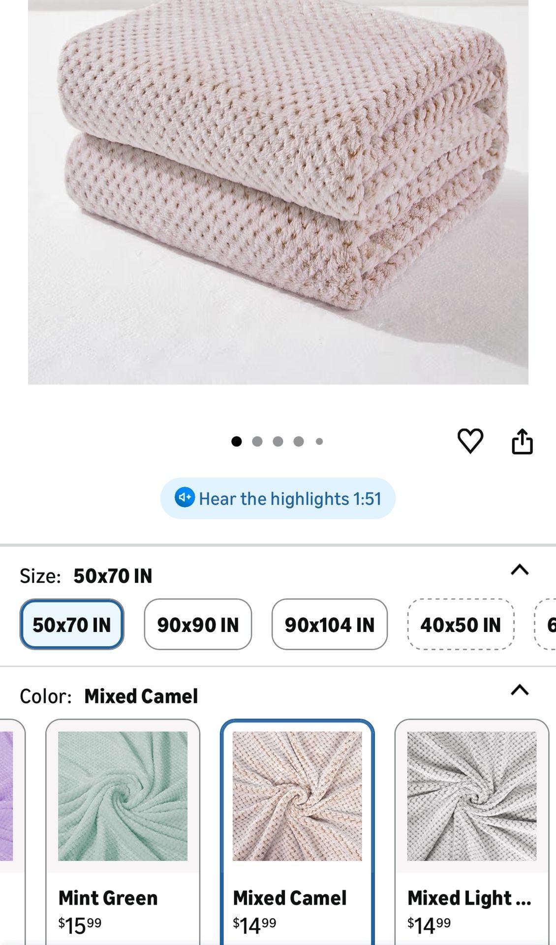 New Exclusivo Mezcla Fleece Throw Blanket